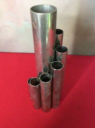 Mid Century Modern Steel Tube Vase