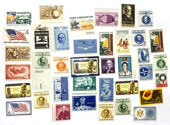 Four-Cent Stamp Collection (Thirty-Eight (38) Stamps In Total)