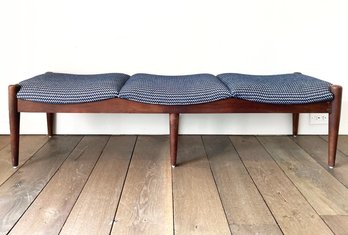 A Modern Indian Teak Bench By Anthropologie