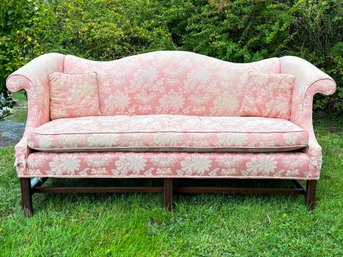 Late Regency Chippendale Style Mahogany Camelback Sofa