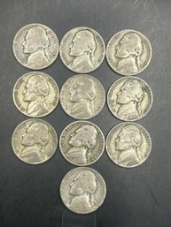 10 Miscellaneous Silver War Nickels