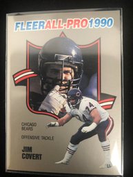 Jim Covert Fleer All Pro Card Chicago Bears