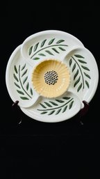 Handpainted Ceramic Chip And Dip Platter