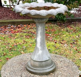 A Cast Stone Bird Bath