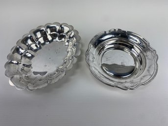 Two Sterling Silver Trays (2)