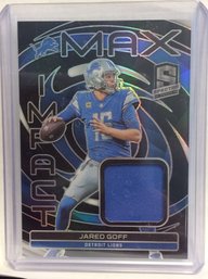 2023 Panini Spectra Max Impact Jared Goff Jersey Relic Card 4/99 - K