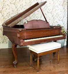 A Vintage Grand Piano In French Provincial Mahogany Case By Steinway & Sons