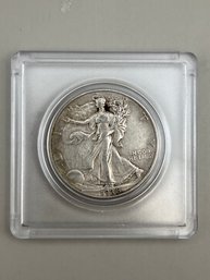 1938 Walking Liberty Silver Half Dollar In Plastic Case