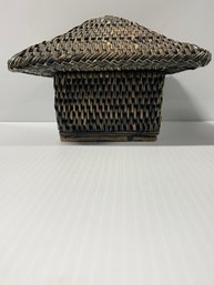 Gorgeous Handmade Indonesian Basket With Lid