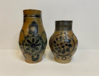 Two Salt Glazed Williamsburg, VA Pottery Vessels (2)