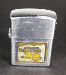 US ARMY Service Club Chrome Plated Brass Cigarette Lighter