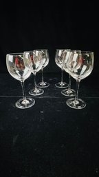 Set Of 6 Stemmed Wine Glasses