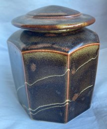Lidded Ceramic Jar From England 1992