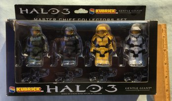 Vintage Kubrick Halo 3 Figures Master Chief Collectors Set Unopened In The Box - (xbox 360 Action Set)