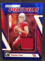 2023 Panini Donruss Optic Rookie Phenom Clayton Tune Jersey Relic Card - K