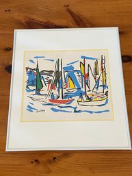 Raoul Dufy Matted Framed Glass Art