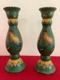 TRACY PORTER ROOSTER CANDLESTICK HOLDERS