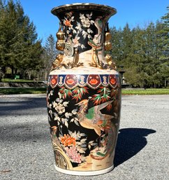 A Very Large Vintage Porcelain Chinese Urn