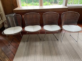 Set Of Four Bertoia Style Morph Side Chairs