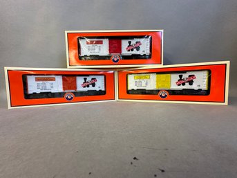 NIB Monopoly Box Car Three Three Pack Lionel Trains, 6-39344