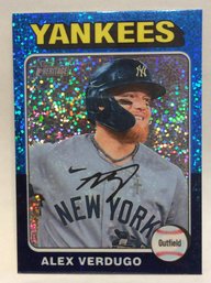 2024 Topps Heritage Alex Verdugo Blue Speckle Parallel Card - K