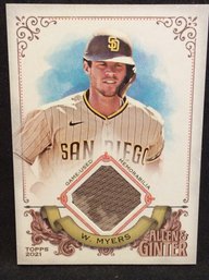 2021 Topps Allen & Ginter Wil Myers Jersey Relic Card - K