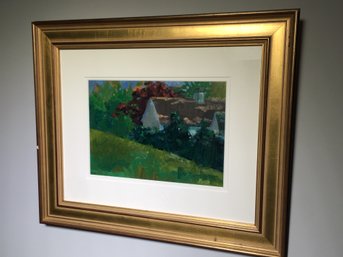 Paid $350 In 1999 - Original Oil Painting On Paper By BETH ELLIS (1953-2011) Entitled LATE AFTERNOON - Nice !