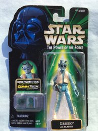 Vintage 1999 Hasbro Star Wars Greedo Talking Action Figure Unopened In The Box