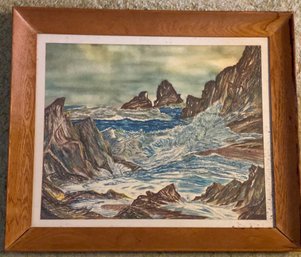 Framed Watercolor- Ocean