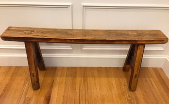 Slender Solid Wood Hallway Bench