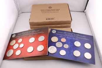 3x 2022 United States Mint Uncirculated Coin Sers P&D