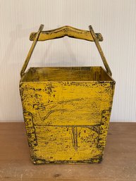 Yellow Wooden Well Grain Rice Bucket