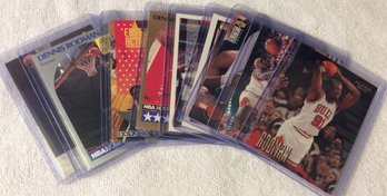 Lot Of 10 Assorted Dennis Rodman Cards