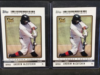 (2) 2009 Topps Ticket To Stardom Andrew McCutchen Rookie Cards - K