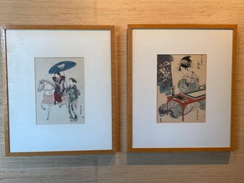 Pair Of Japanese Woodblocks Prints.