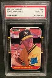 1987 Donruss Mark McGwire Rated Rookie Card PSA 9 - K