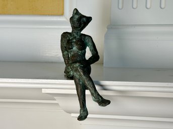 A Unique 'Werecat' Cast Iron Figure