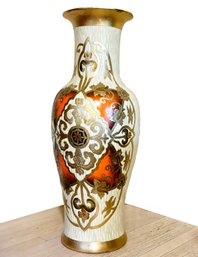 A Very Large Parcel-Gilt Porcelain Vase, Likely Vietnamese