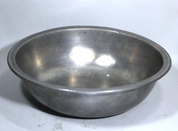 Antique Pewter Basin Bowl 19th Century