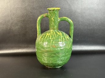 A Fantastic Vintage Double-Handled Pottery Jug, Handcrafted