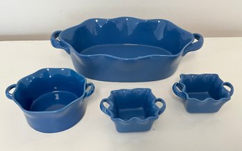 Blue Stoneware BIA ~ 4 Pc Set ~