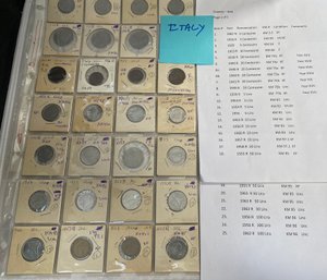 Variety Of Coins From Italy