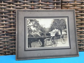 Horse Drawn Carriage Print With Small Child