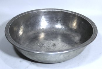 Antique Hallmarked Genuine Pewter Basin Or Bowl