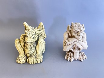 Pair Of Gargoyle Sculptures