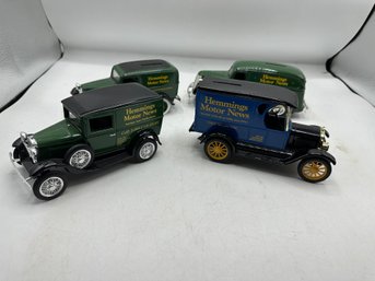 Group Of 4 Ertl  1:25 Scale - Hemmings Motor News Car Banks With Keys