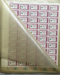 Scott # 1143 FULL SHEET Of 50 Unused 1960 Maroon Those Who Deny Freedom... 4 Cent U.S. Stamps