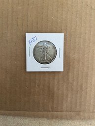 Beautiful 1937 Walking Liberty Silver Half Dollar