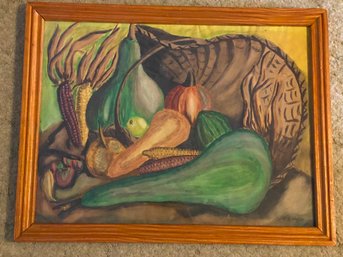 Framed Watercolor Still Life Signed G.E. Wilde