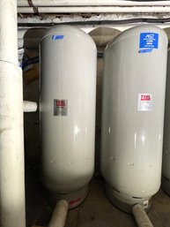 A Pair Of Teel 81 Gallon Pre Charged Metal Water Tanks